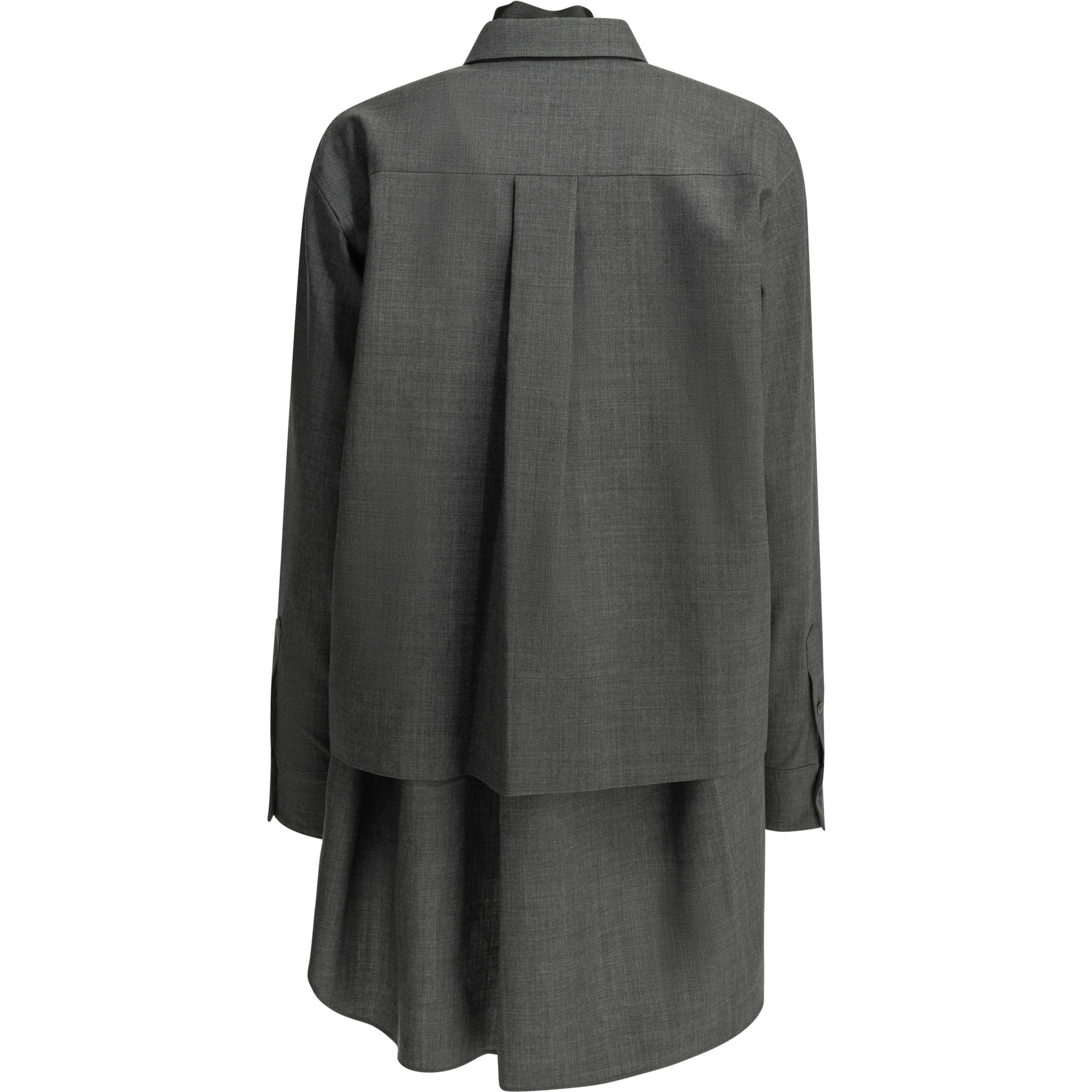 Short wool shirtdress