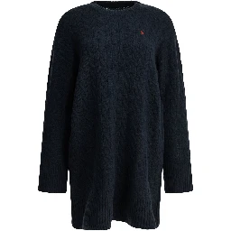 Short knit dress with logo
