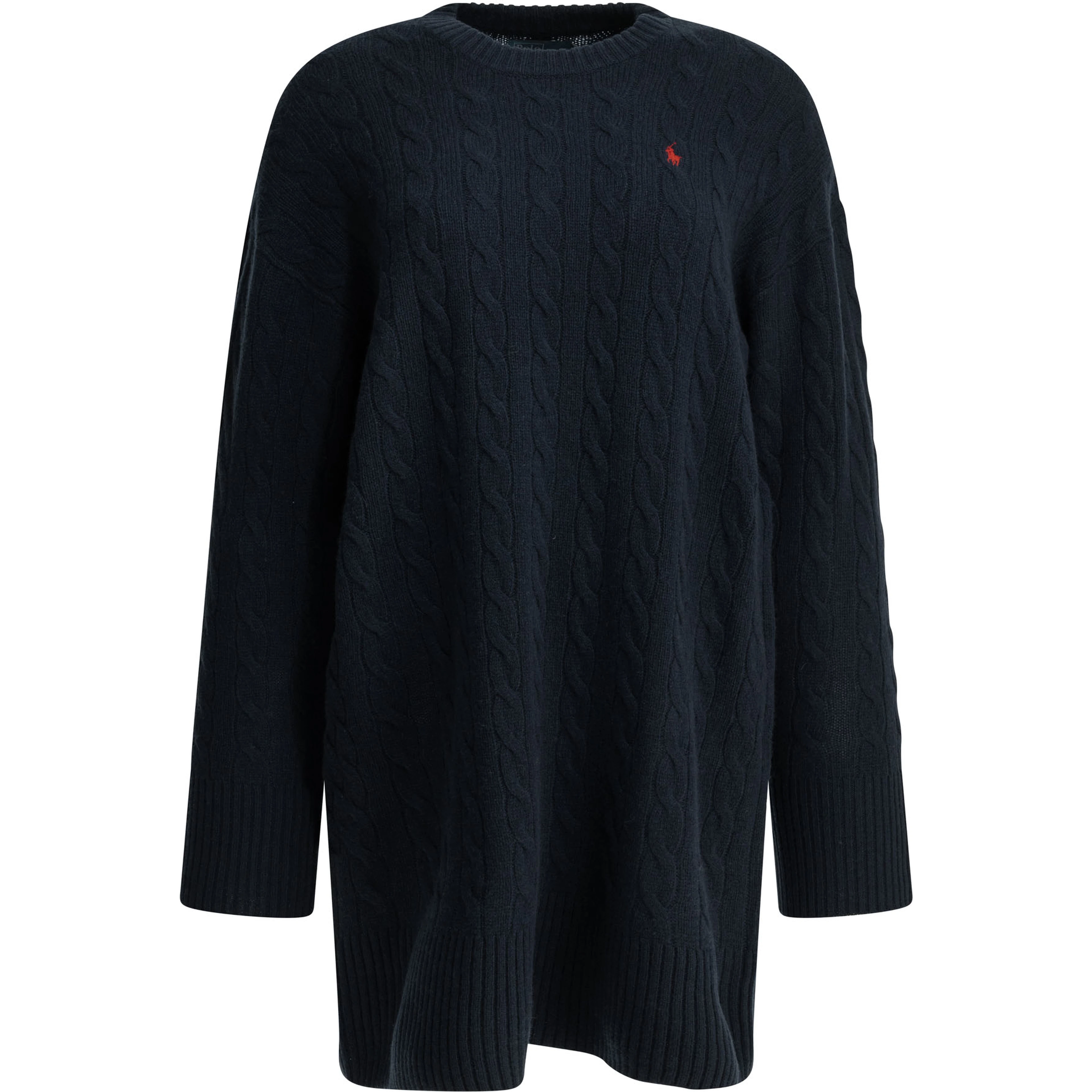 Short knit dress with logo