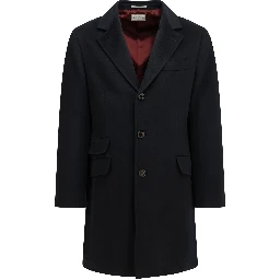 Short coat made of virgin wool fabric