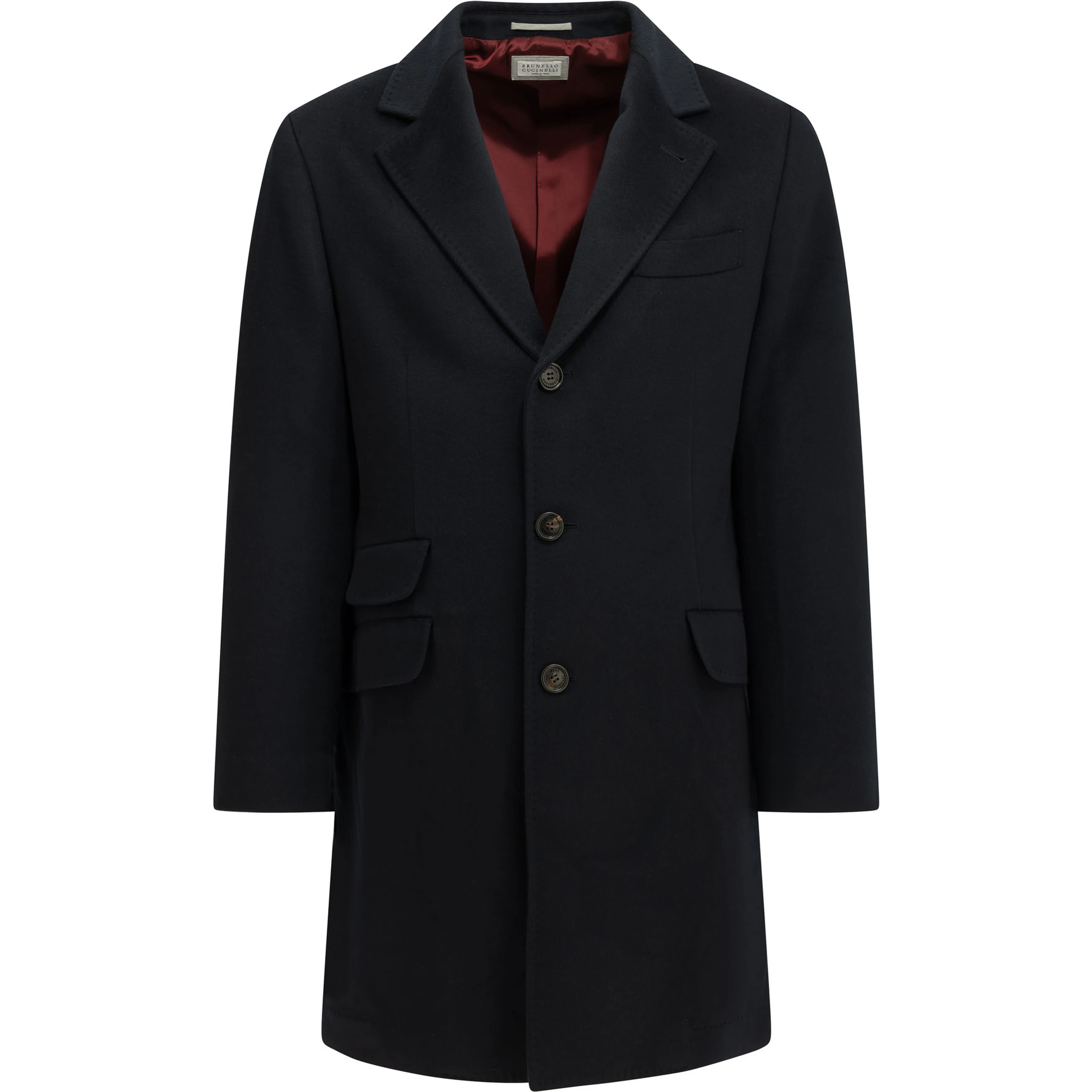 Short coat made of virgin wool fabric