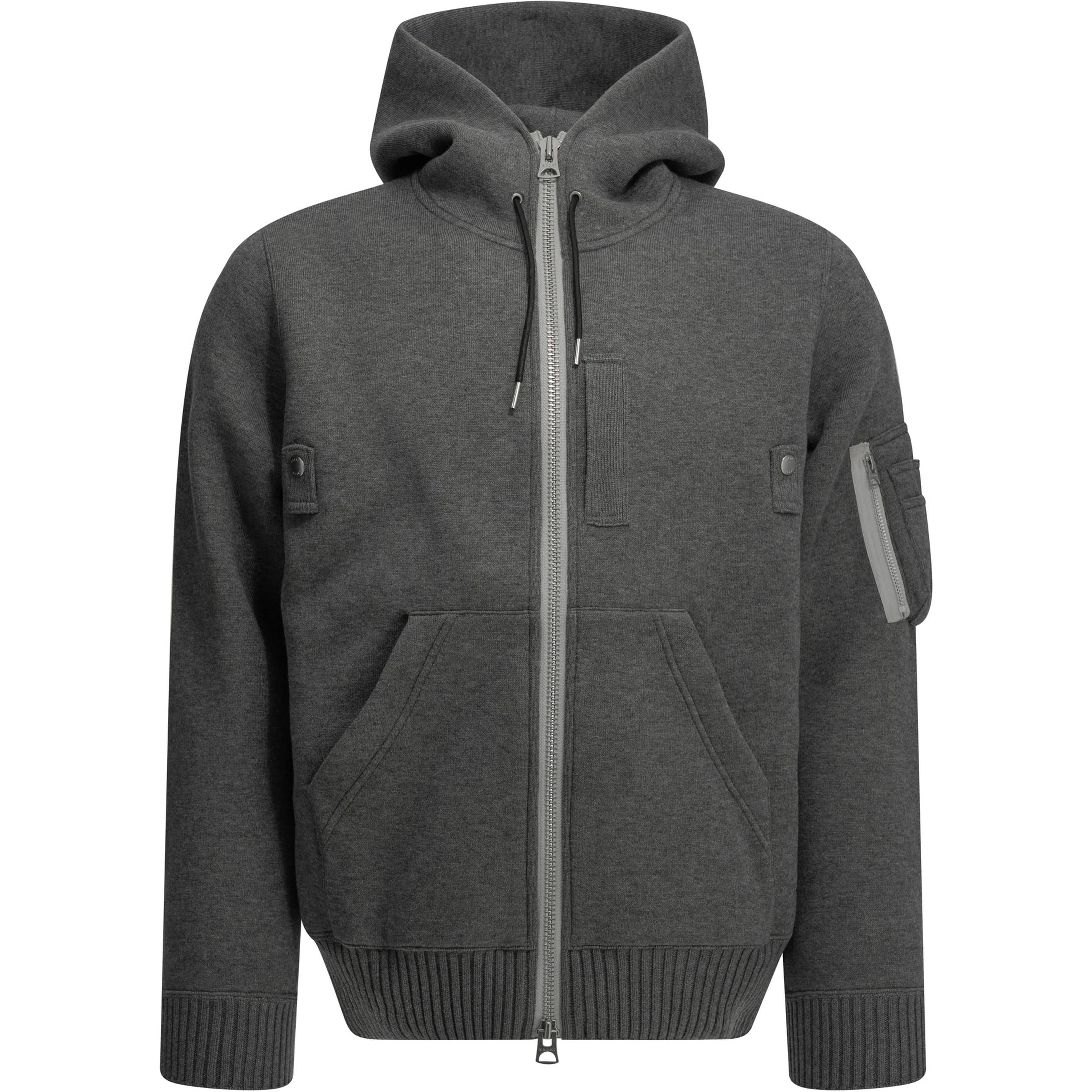 Zip-up hooded sweatshirt