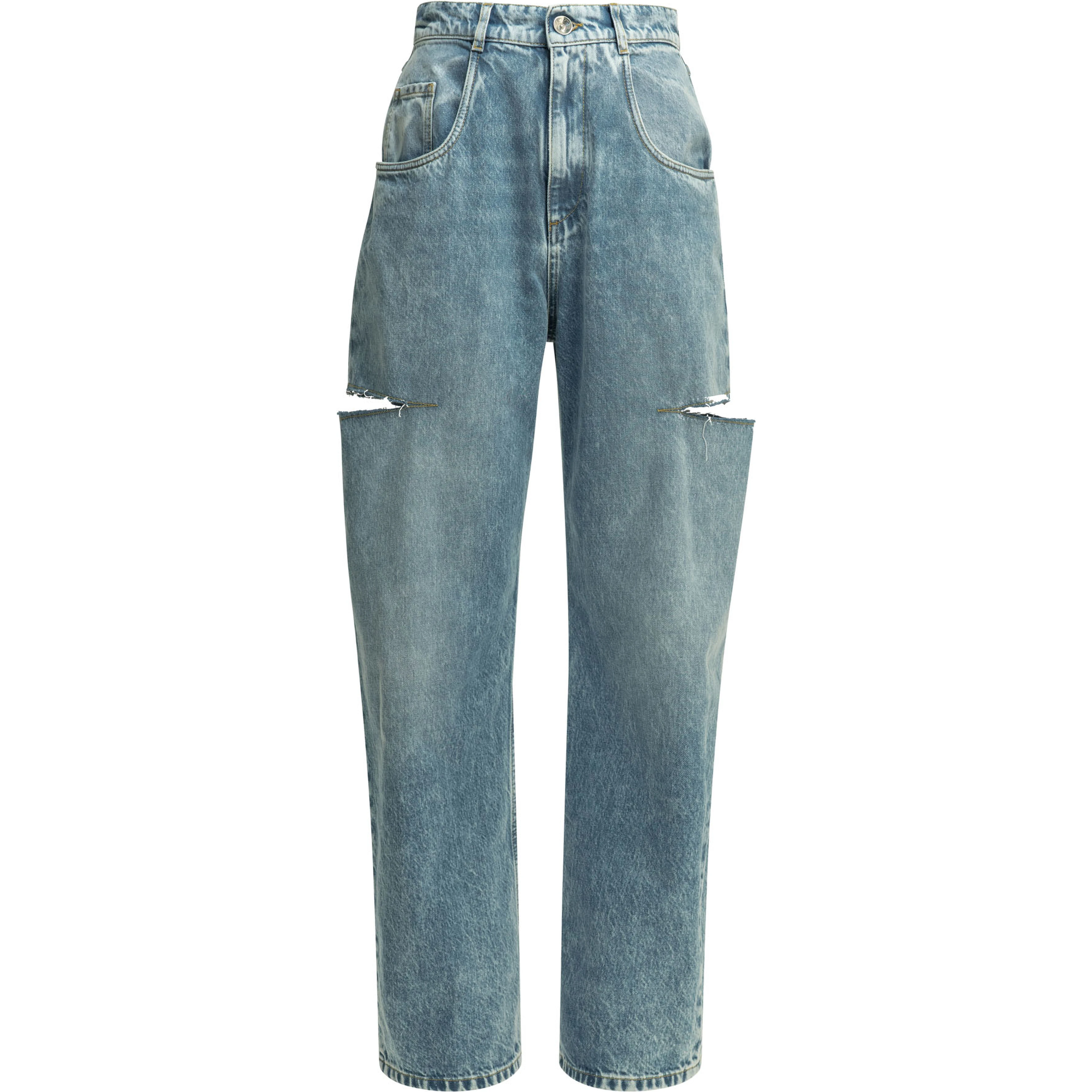 Ripped wide leg jeans