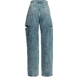 Ripped wide leg jeans