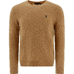 Wool and cashmere crewneck sweater with logo