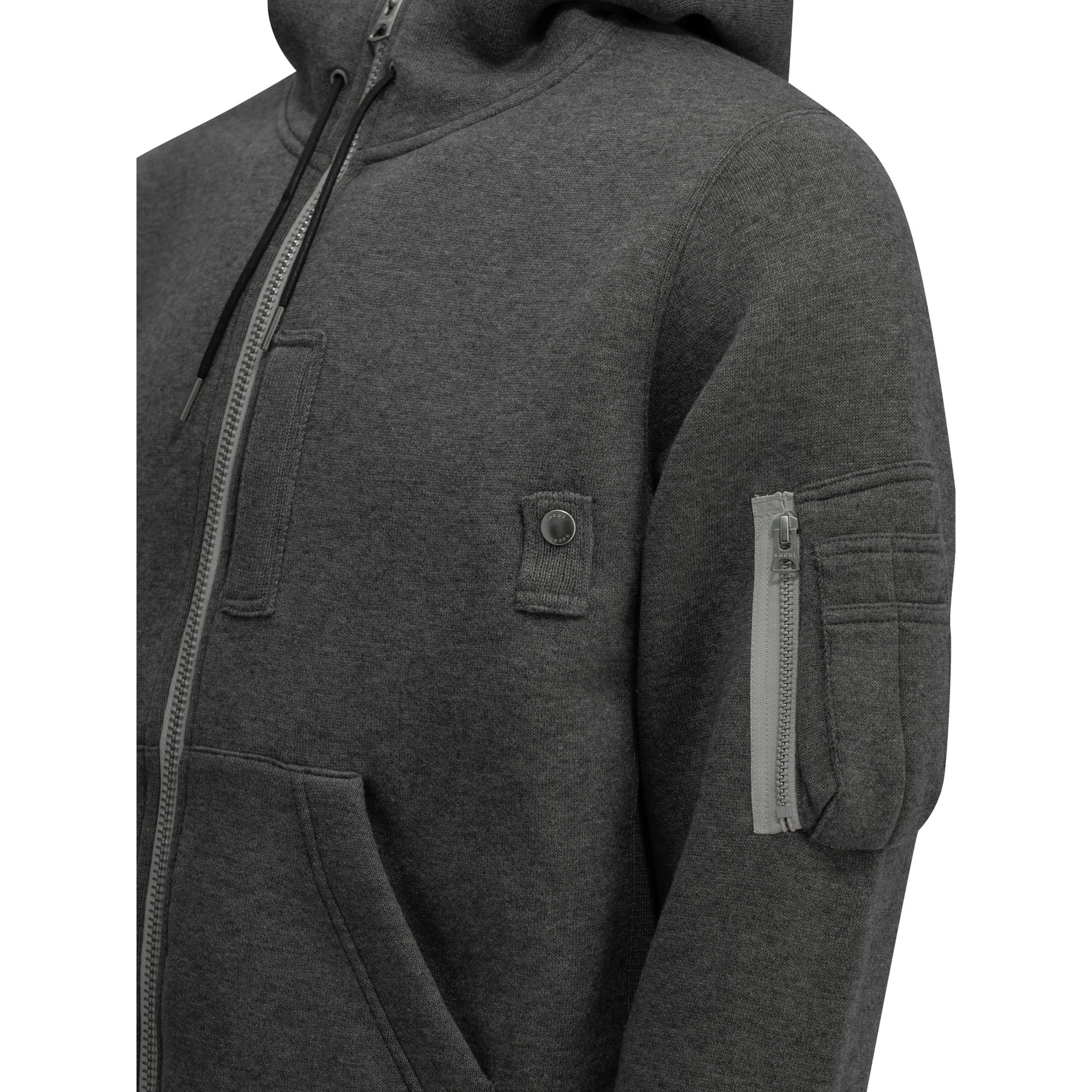 Zip-up hooded sweatshirt