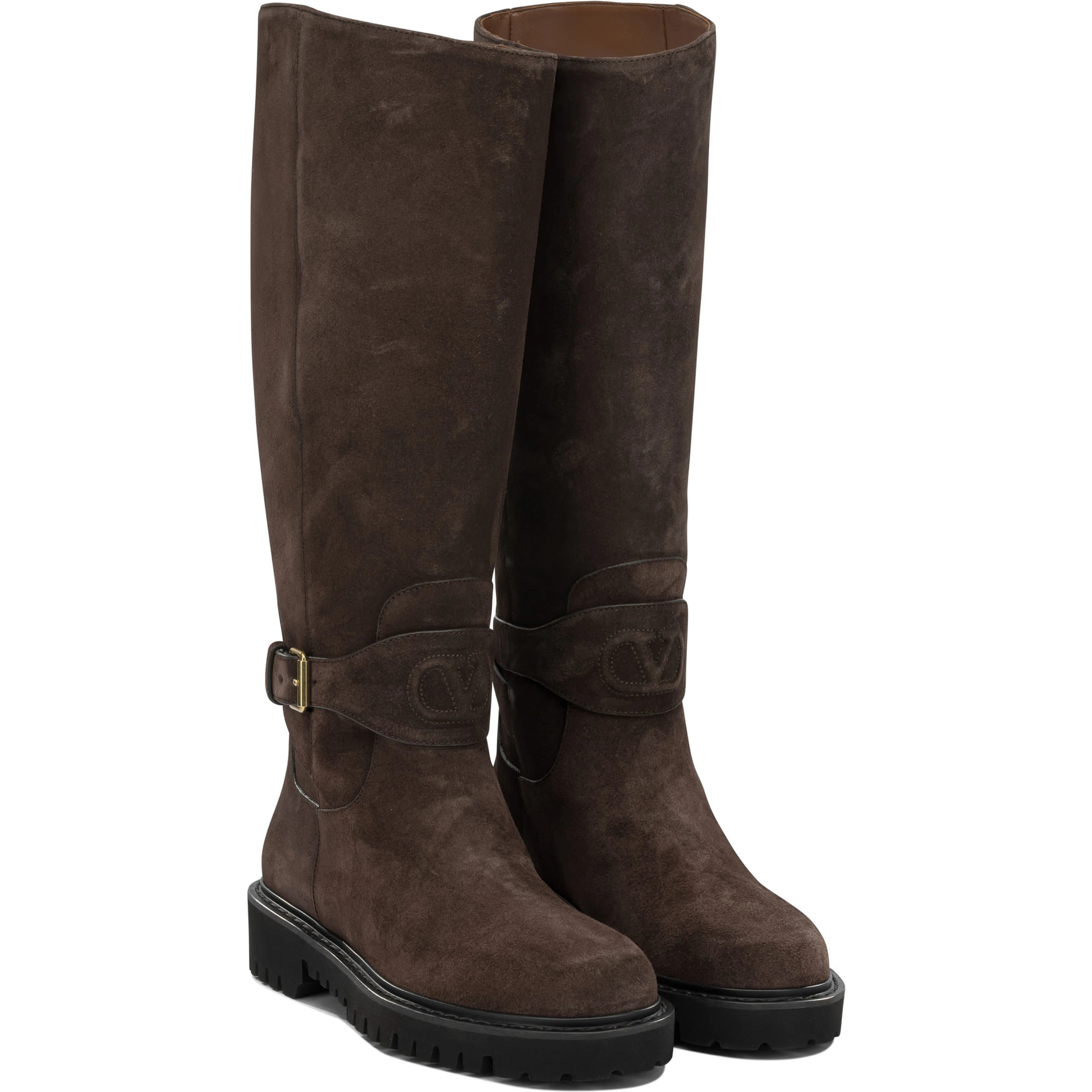 "VLogo" Knee-High Boots