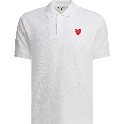 "Red Emblem" Button-Down Polo Shirt