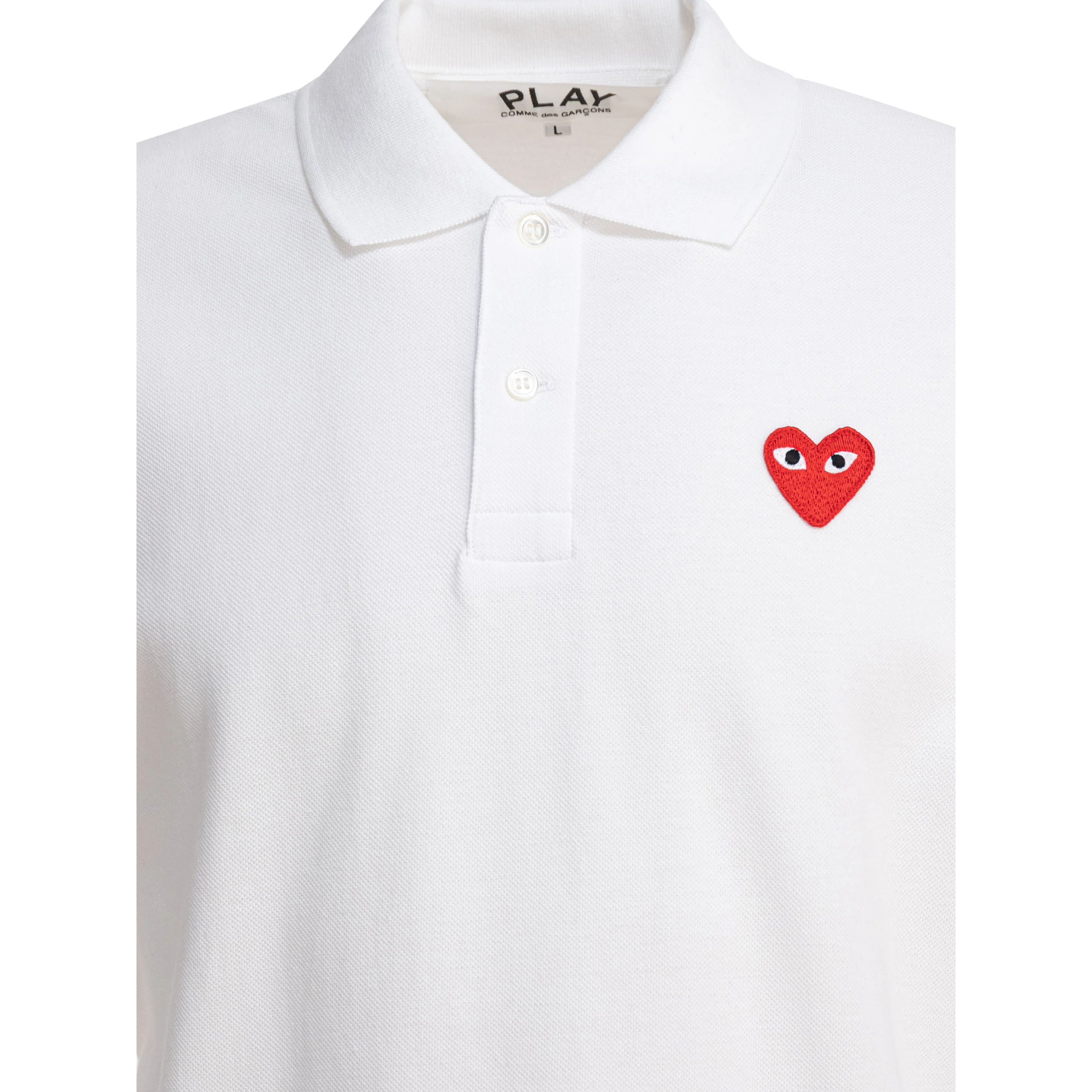 "Red Emblem" Button-Down Polo Shirt
