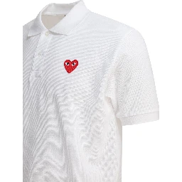 "Red Emblem" Button-Down Polo Shirt