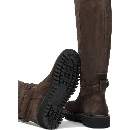 "VLogo" Knee-High Boots