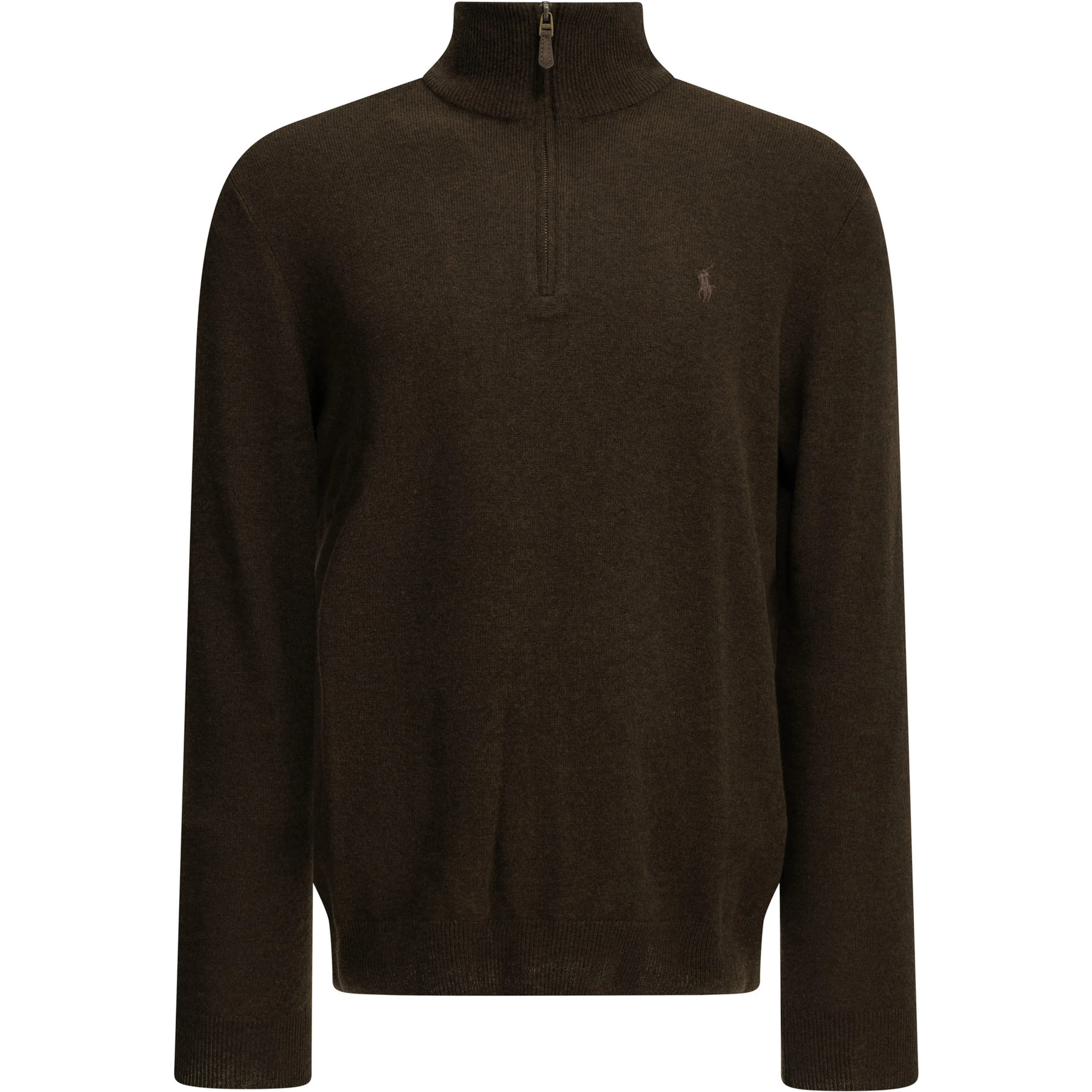 Sweater with a half-zip and logo