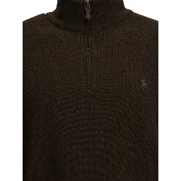 Sweater with a half-zip and logo