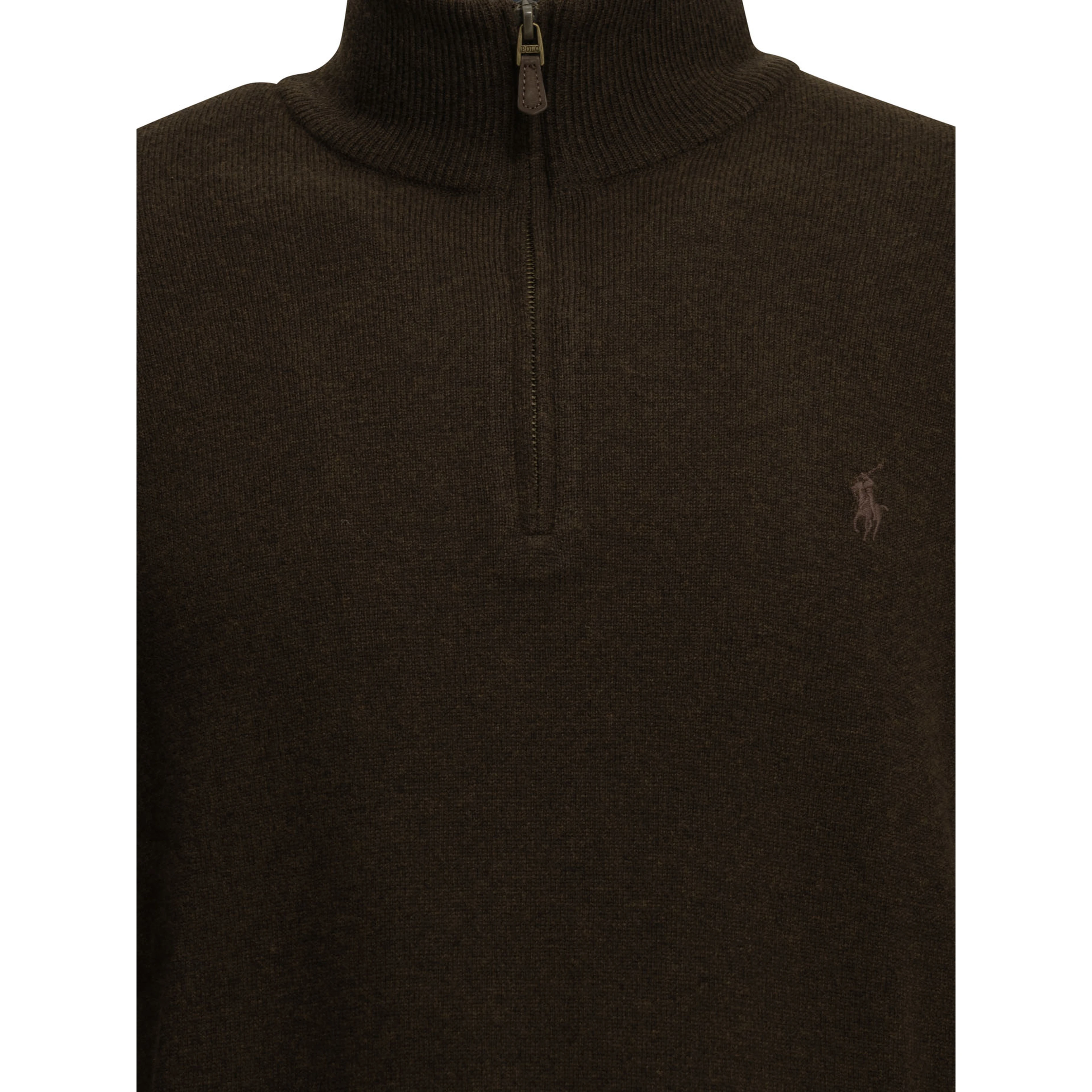 Sweater with a half-zip and logo