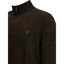 Sweater with a half-zip and logo