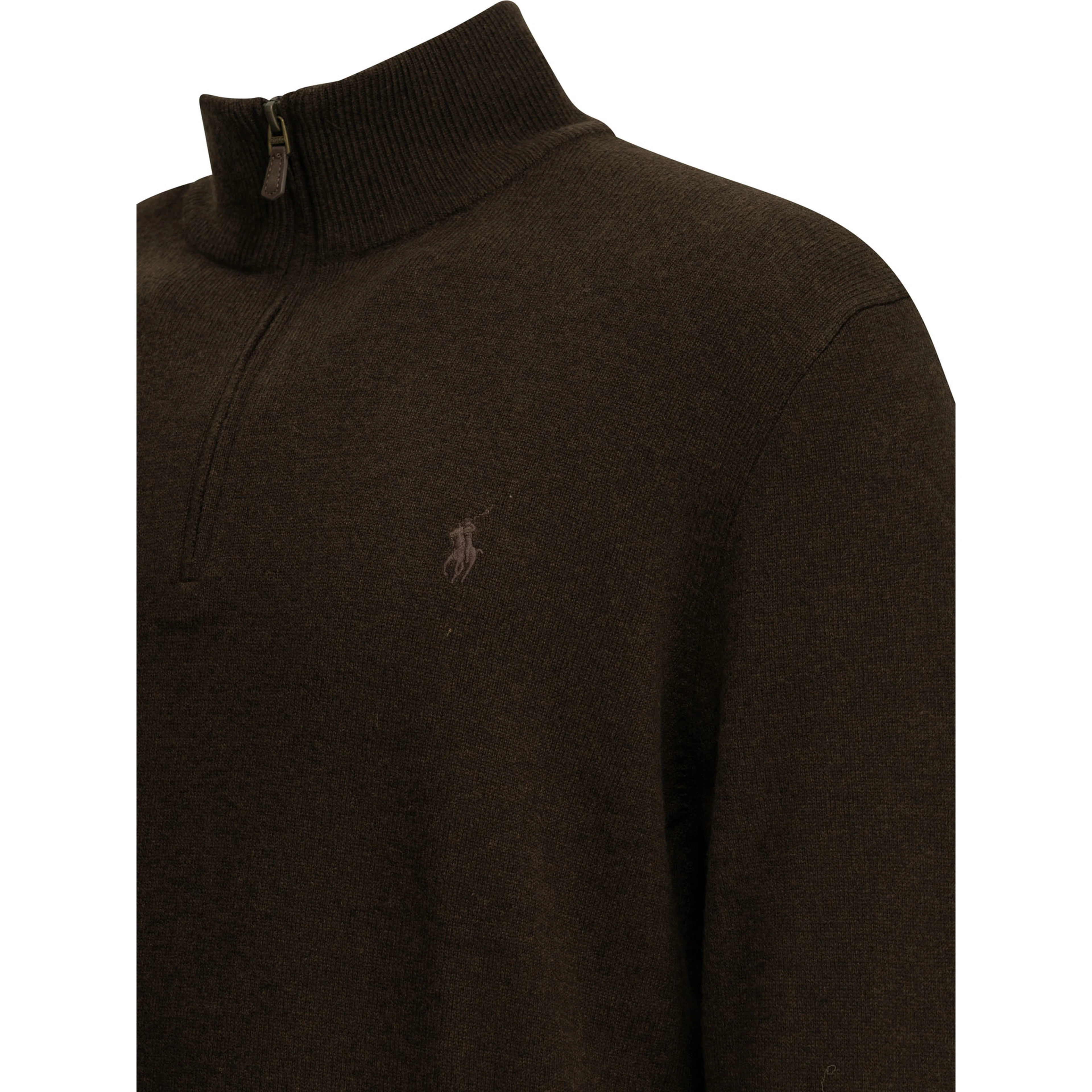 Sweater with a half-zip and logo