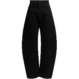"Round" Wide-Leg Jeans
