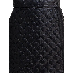 Quilted wrap skirt
