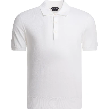 Cotton knit polo shirt