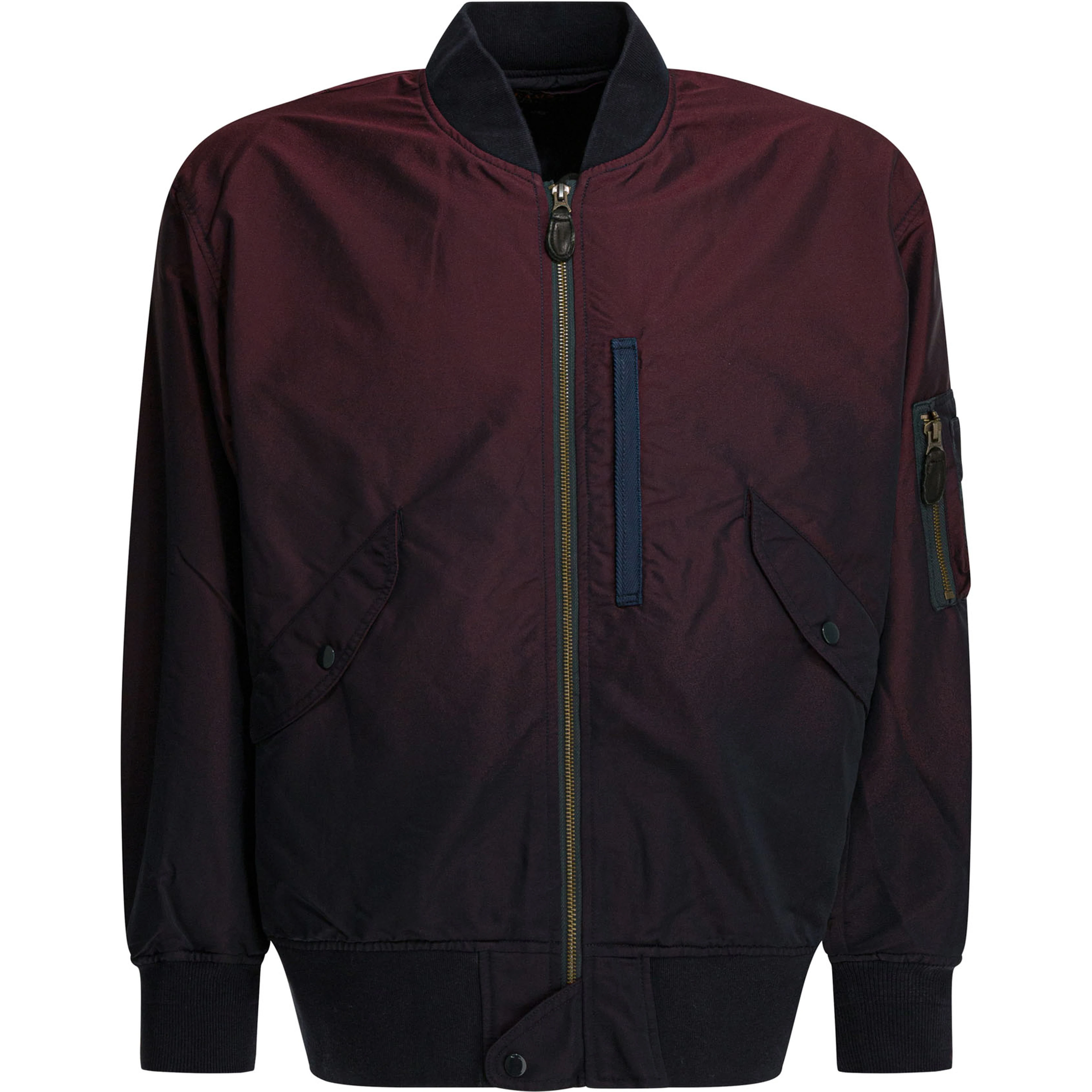 Solid-colored bomber jacket