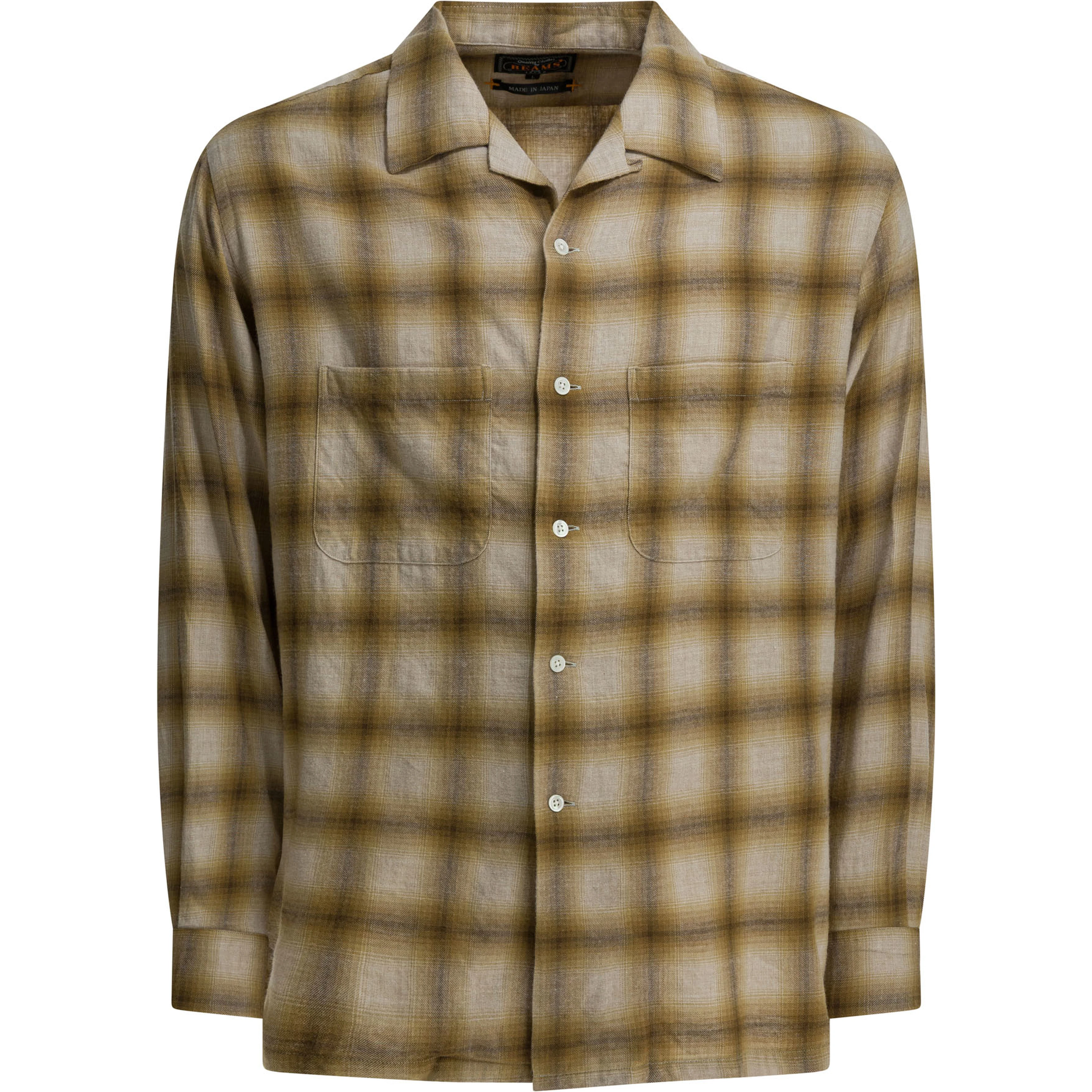 Wool blend check shirt