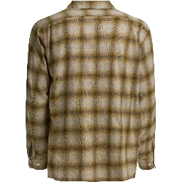 Wool blend check shirt