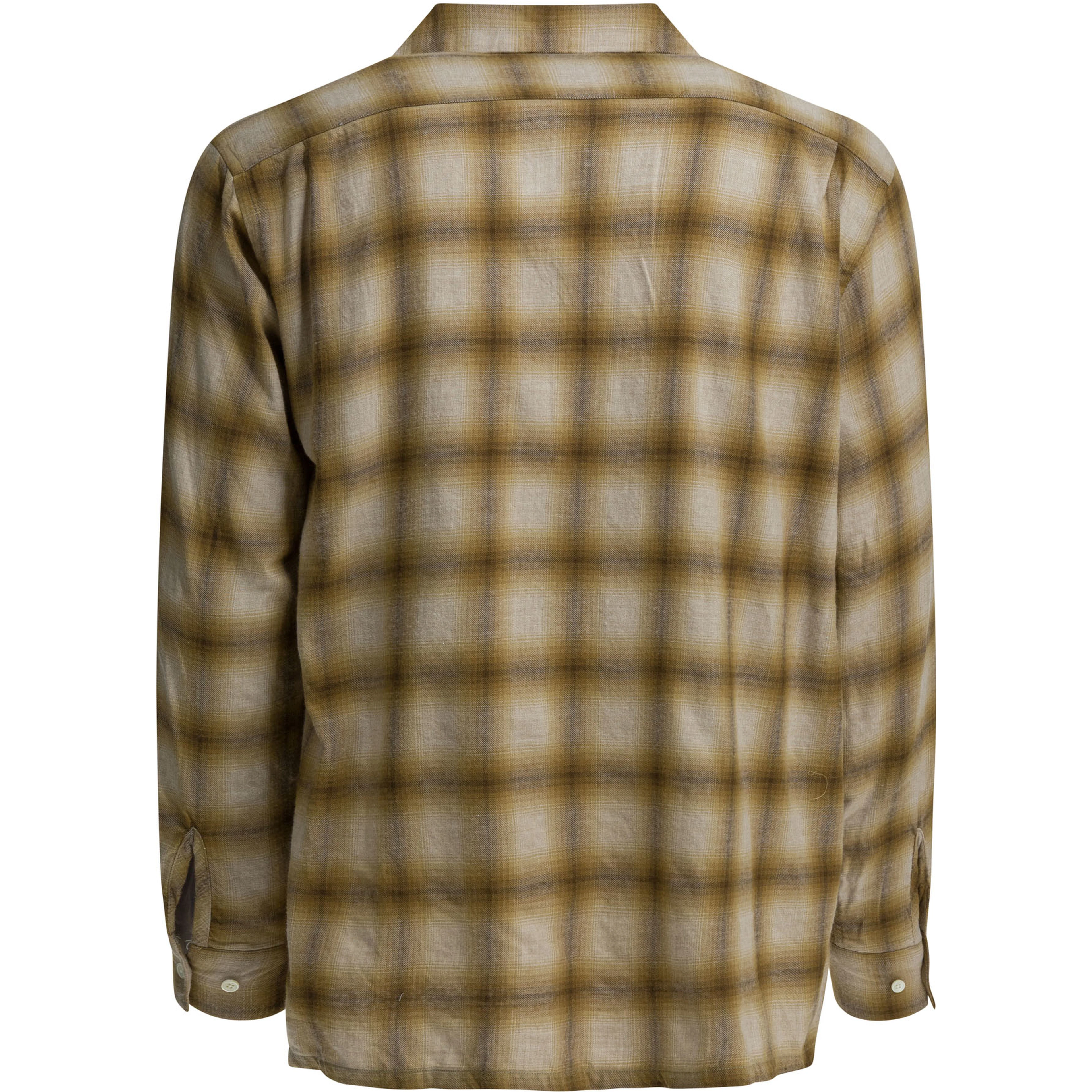 Wool blend check shirt