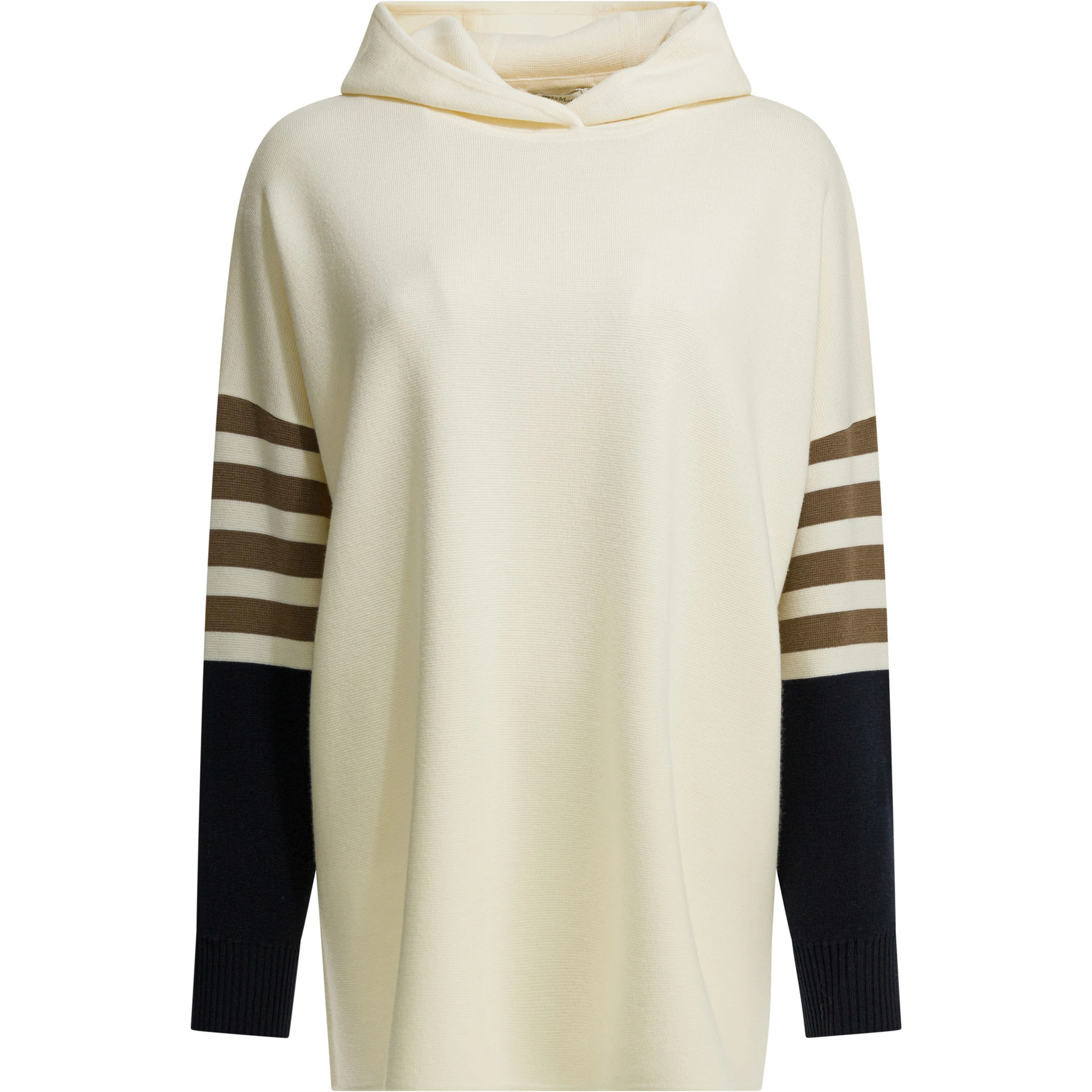 Virgin wool hooded sweater