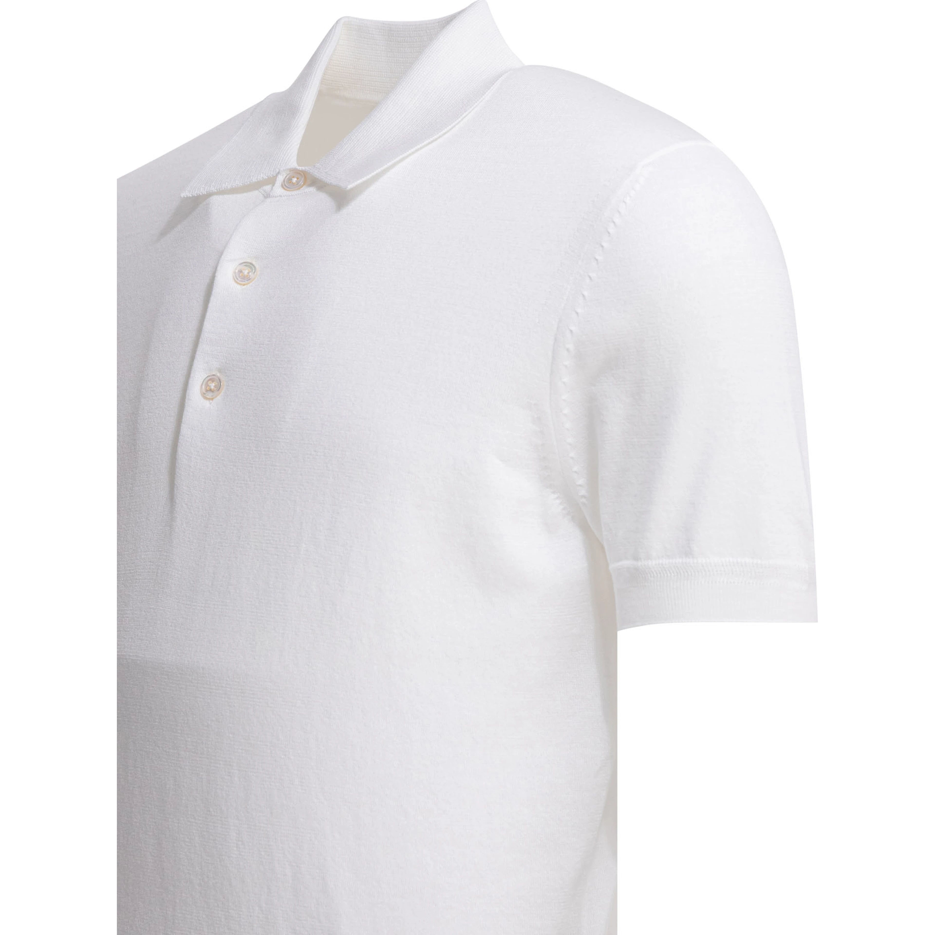 Cotton knit polo shirt