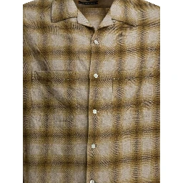 Wool blend check shirt