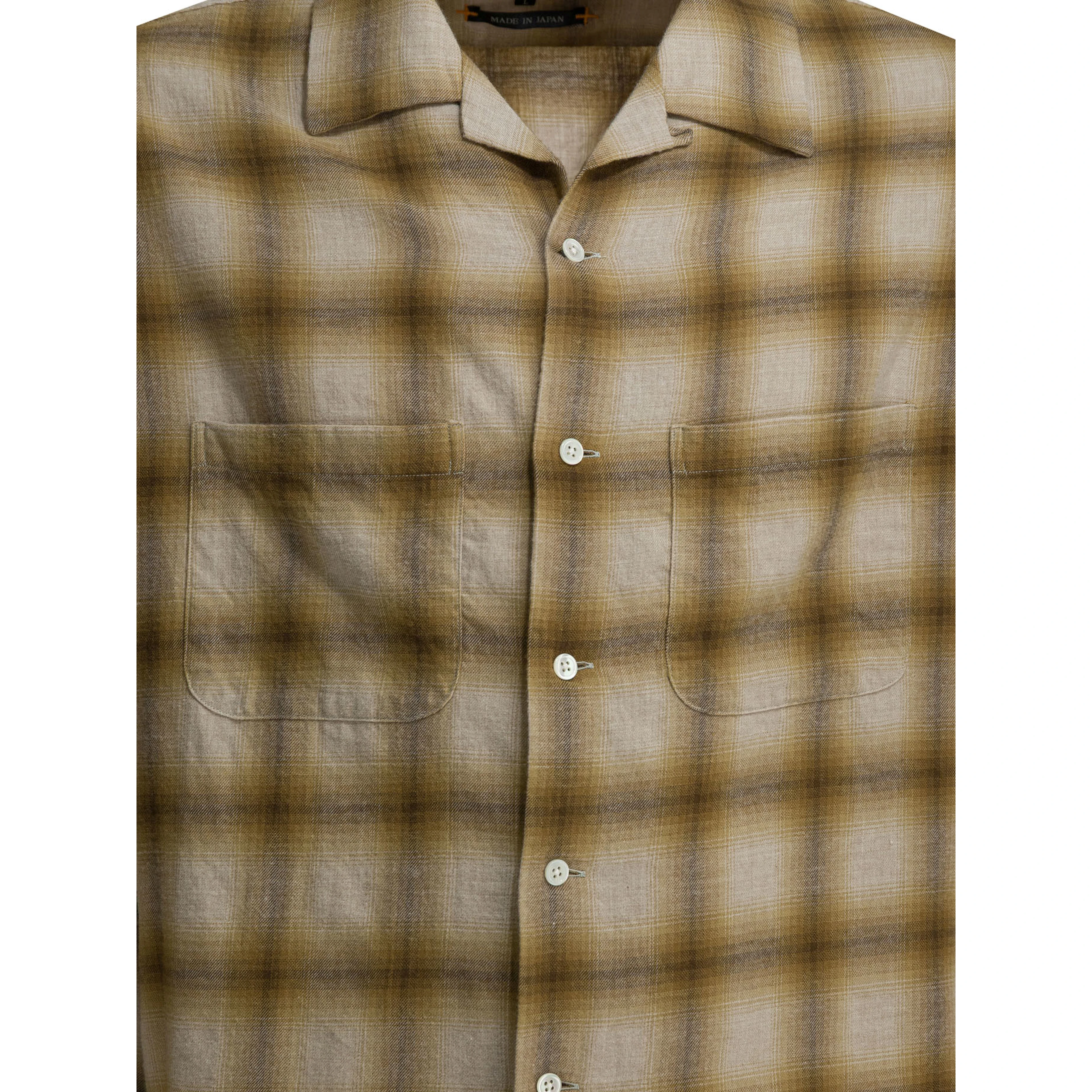 Wool blend check shirt