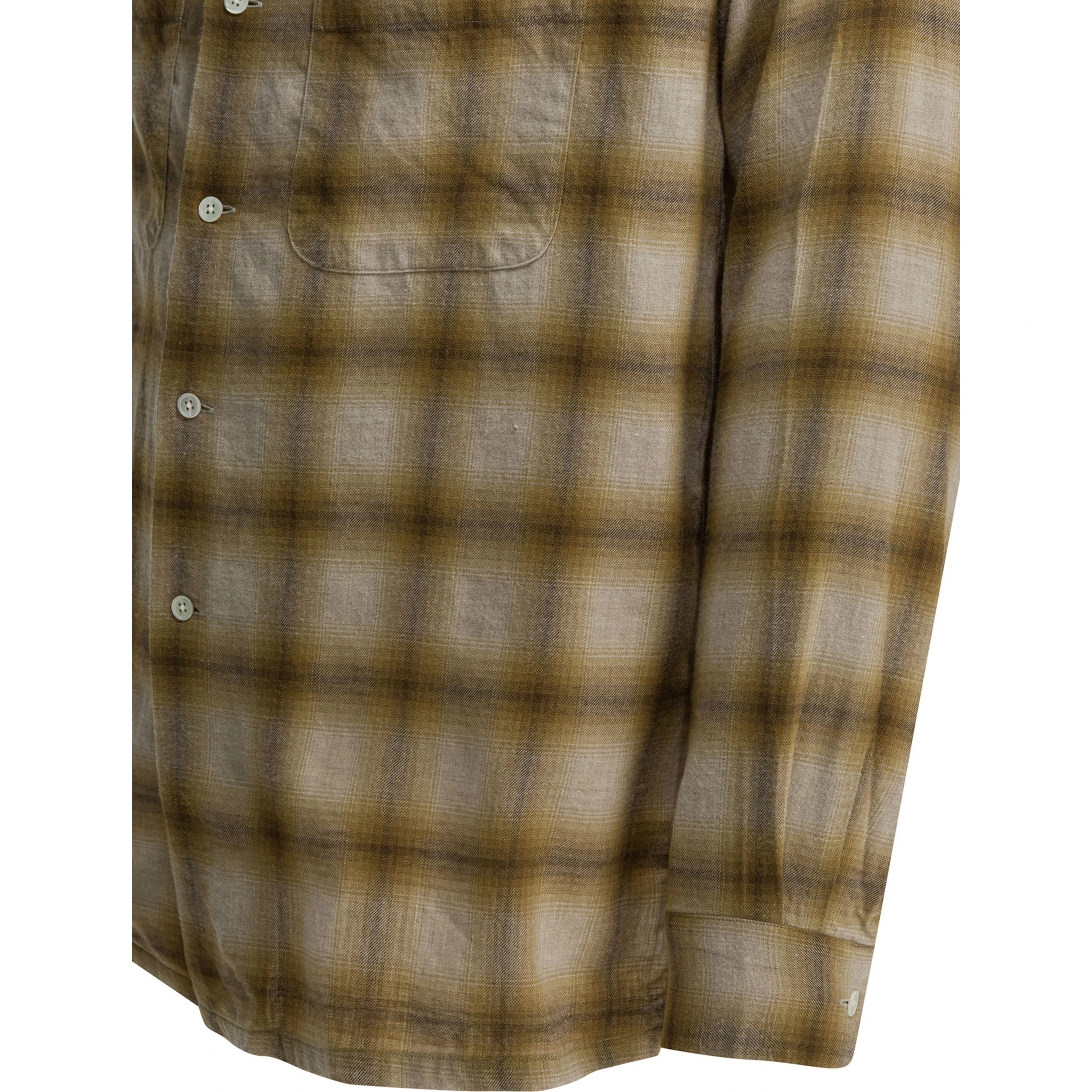 Wool blend check shirt