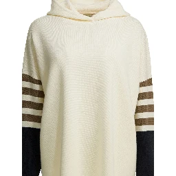 Virgin wool hooded sweater