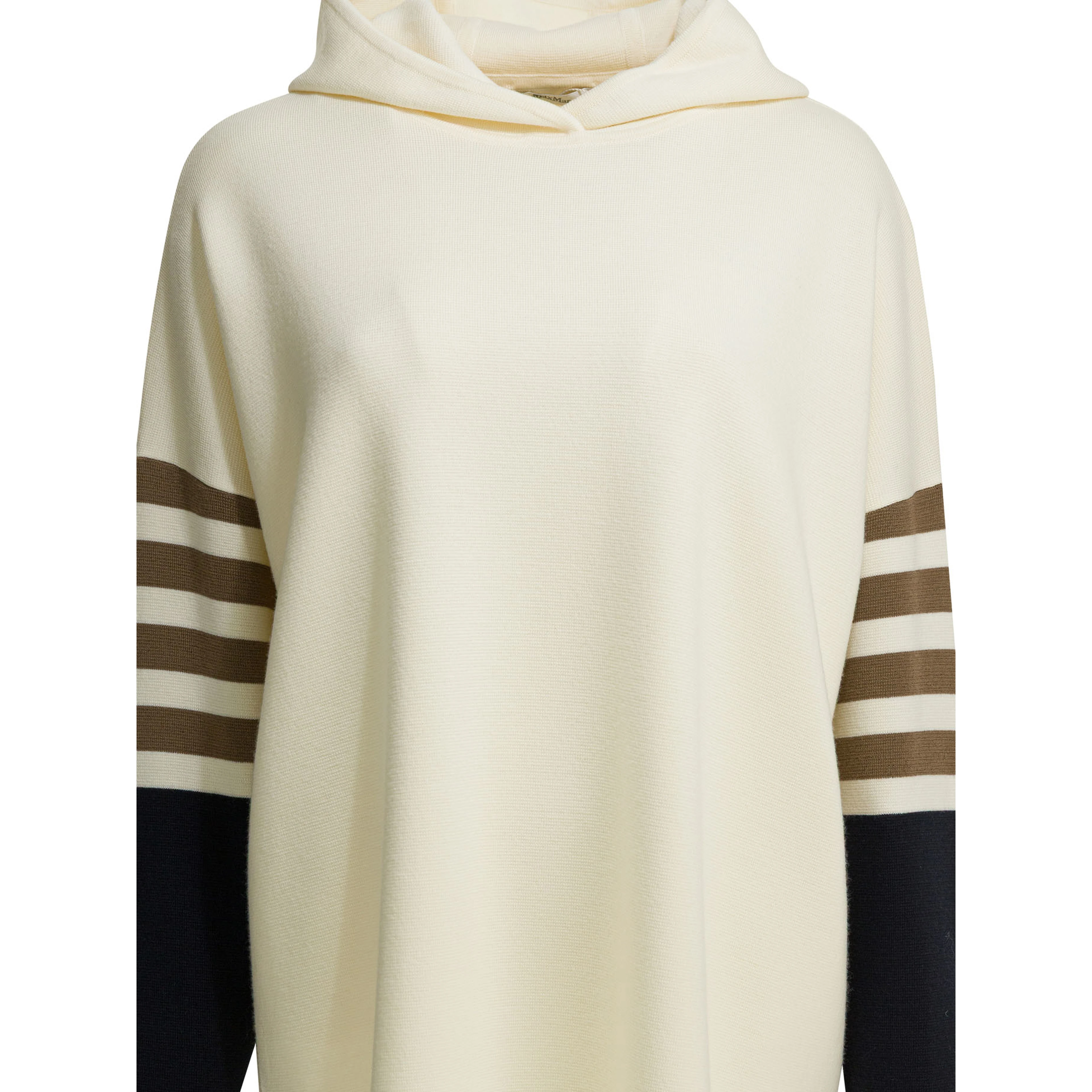 Virgin wool hooded sweater