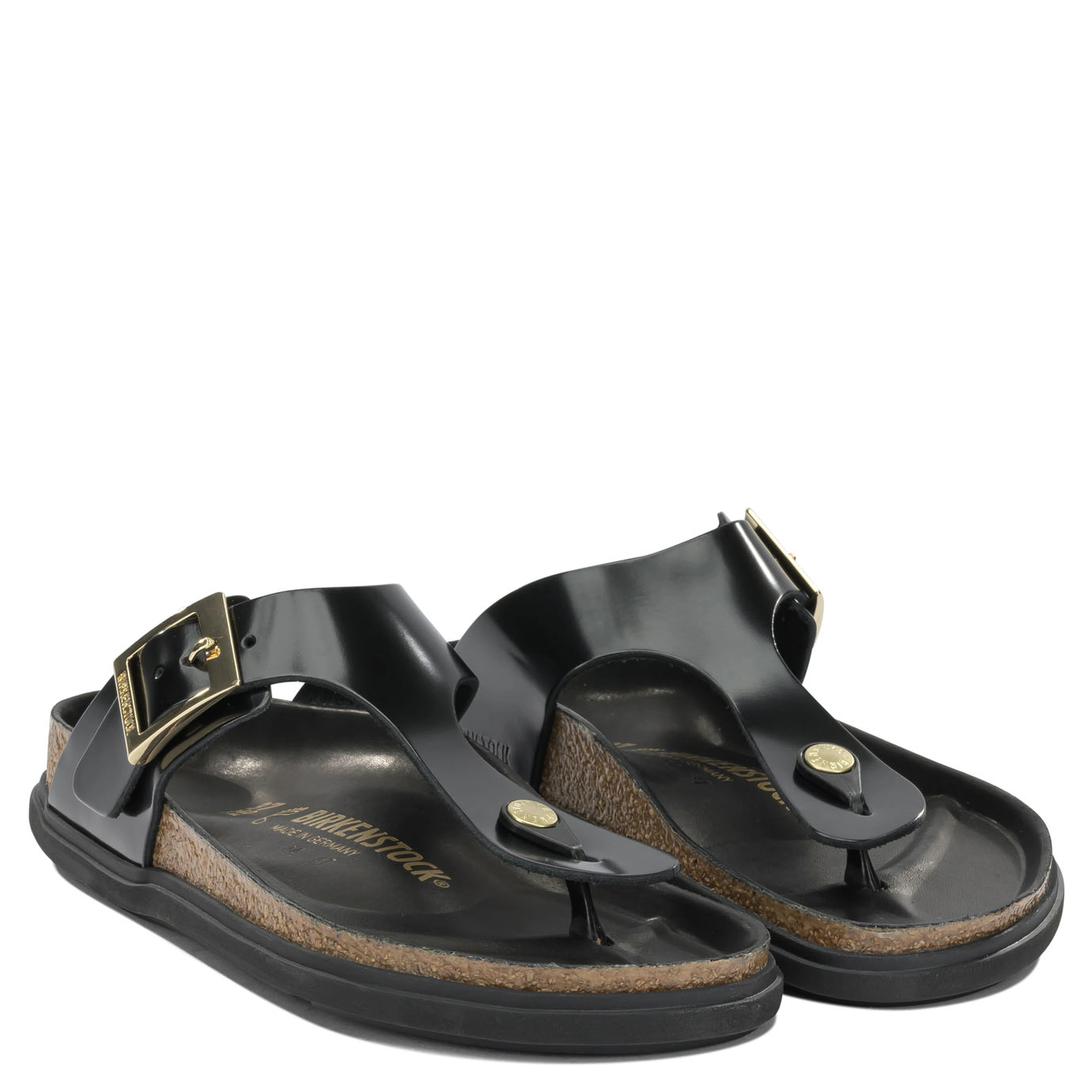 "Gizeh Droplet Buckle" low sandals