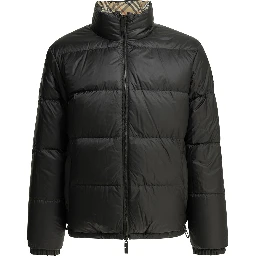 "Snowdon Check Reversible" Short Down Jacket