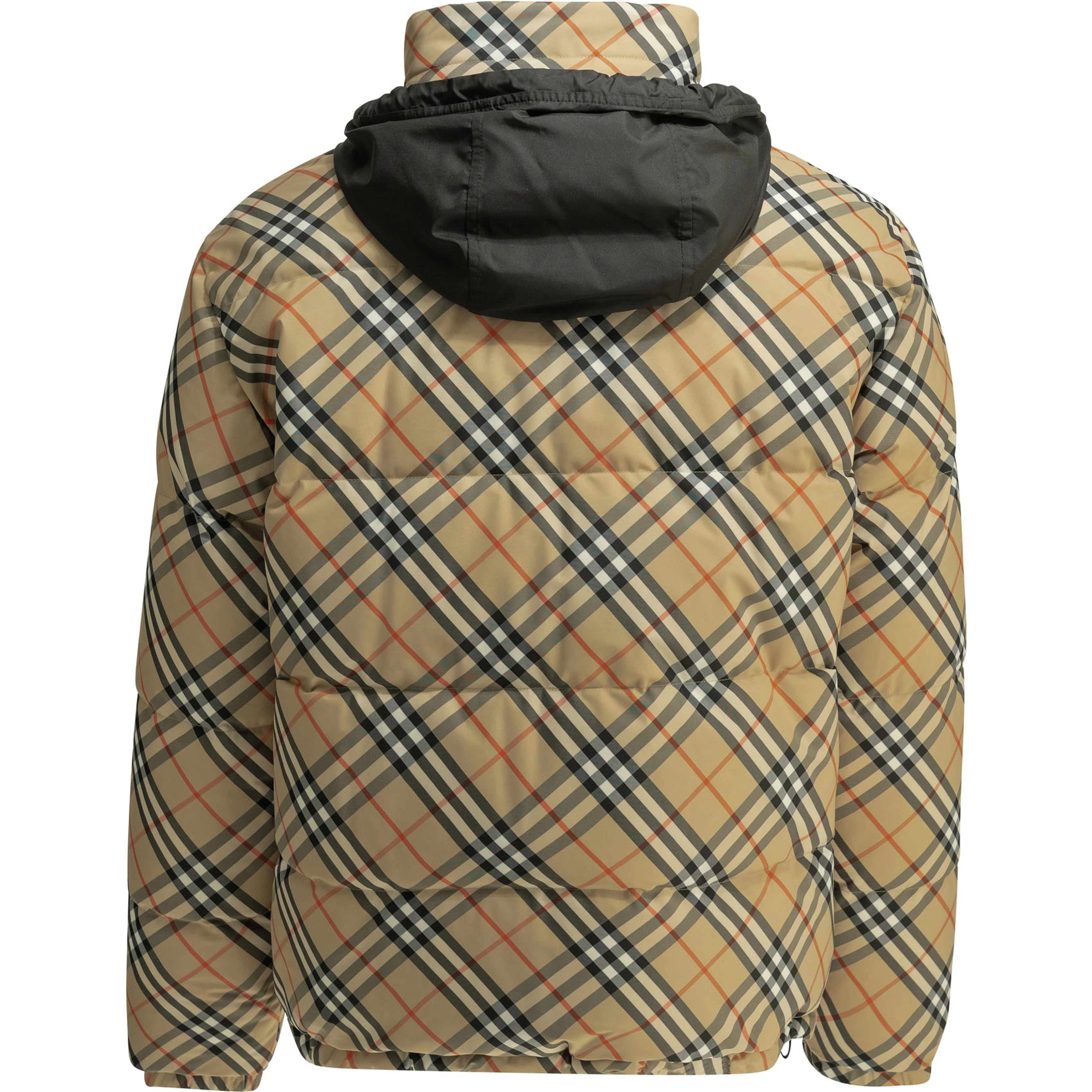 "Snowdon Check Reversible" Short Down Jacket