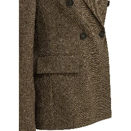 Double-breasted wool blazer