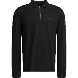 Half-zip polo shirt with logo
