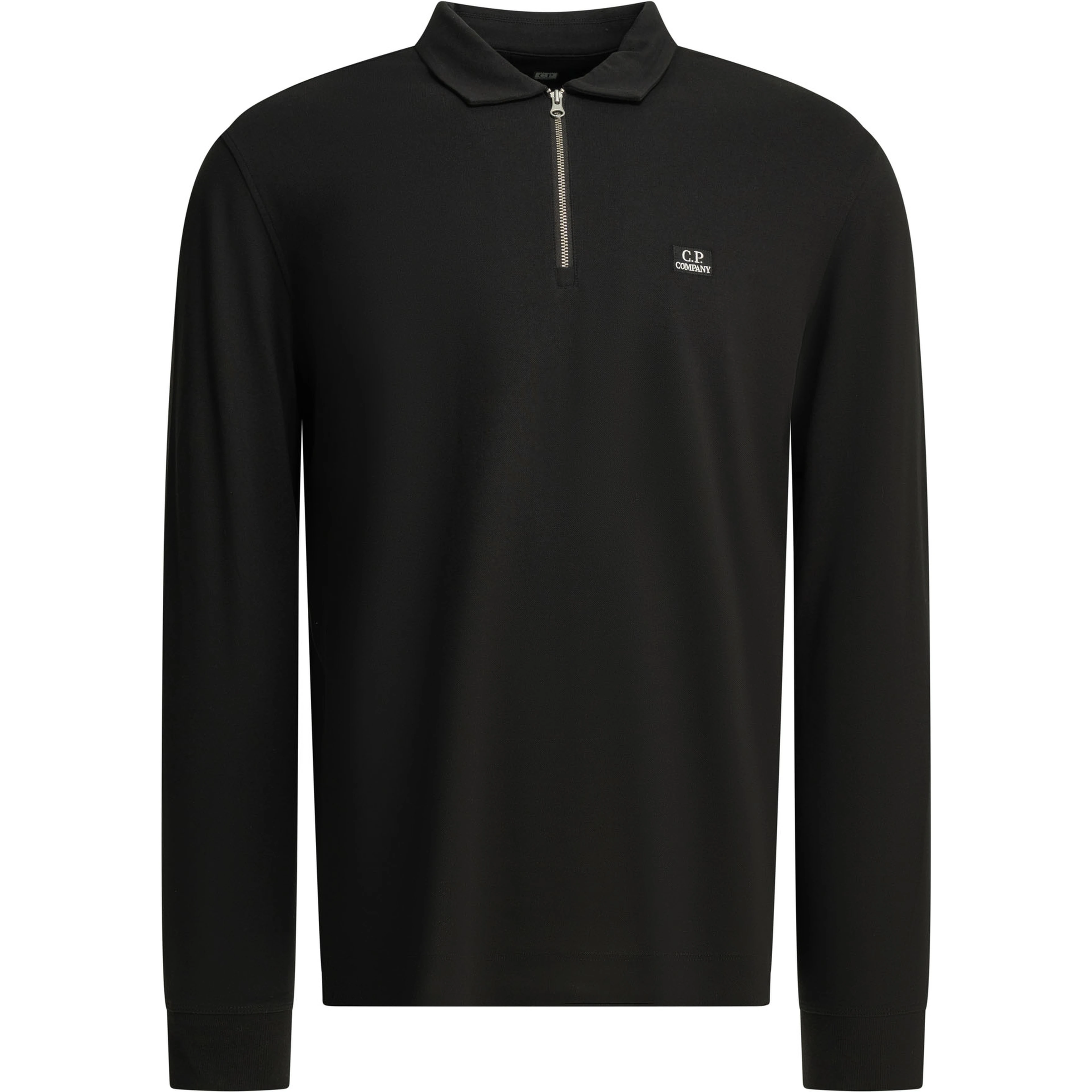 Half-zip polo shirt with logo