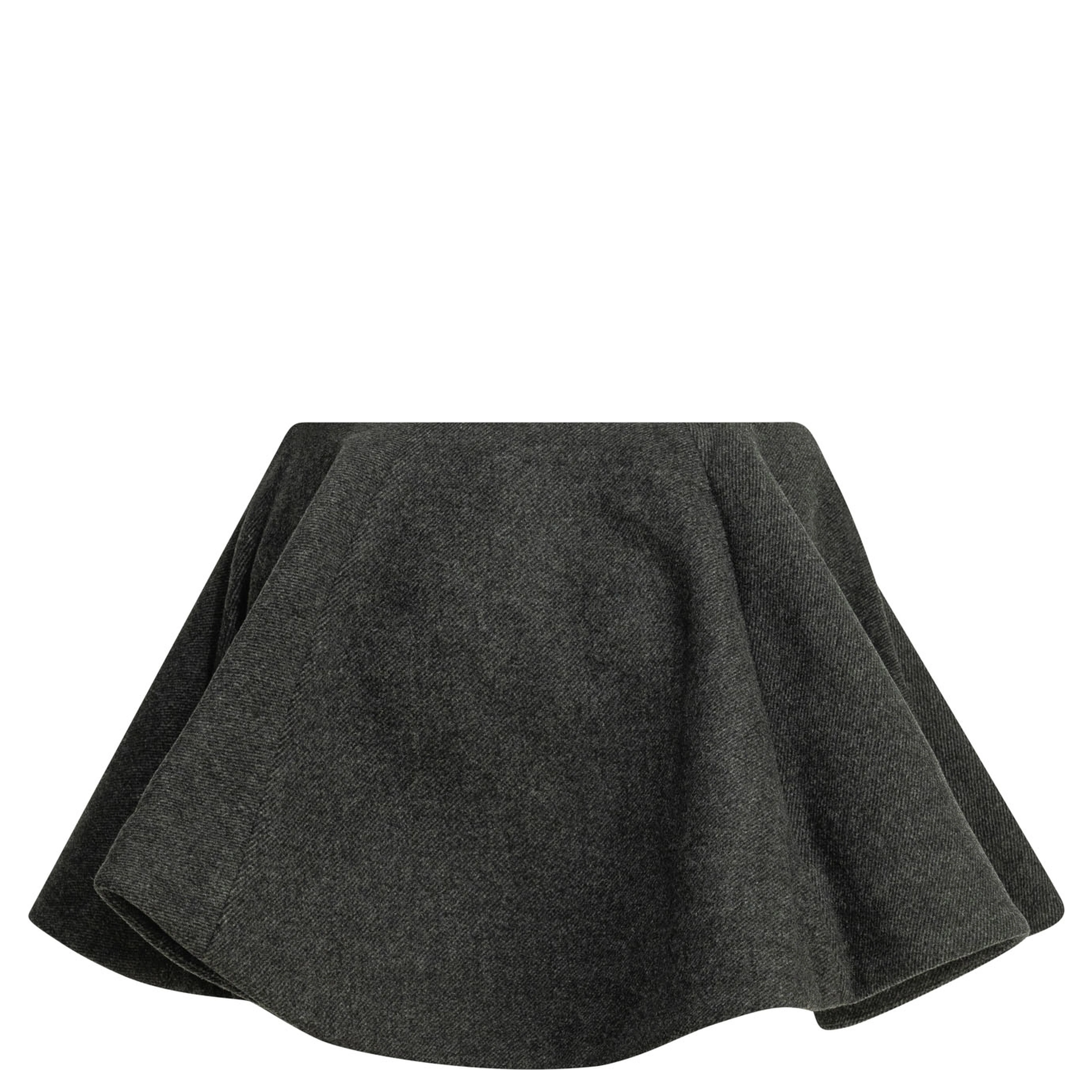 Flared wool miniskirt
