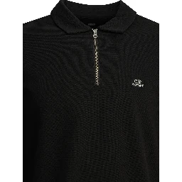 Half-zip polo shirt with logo