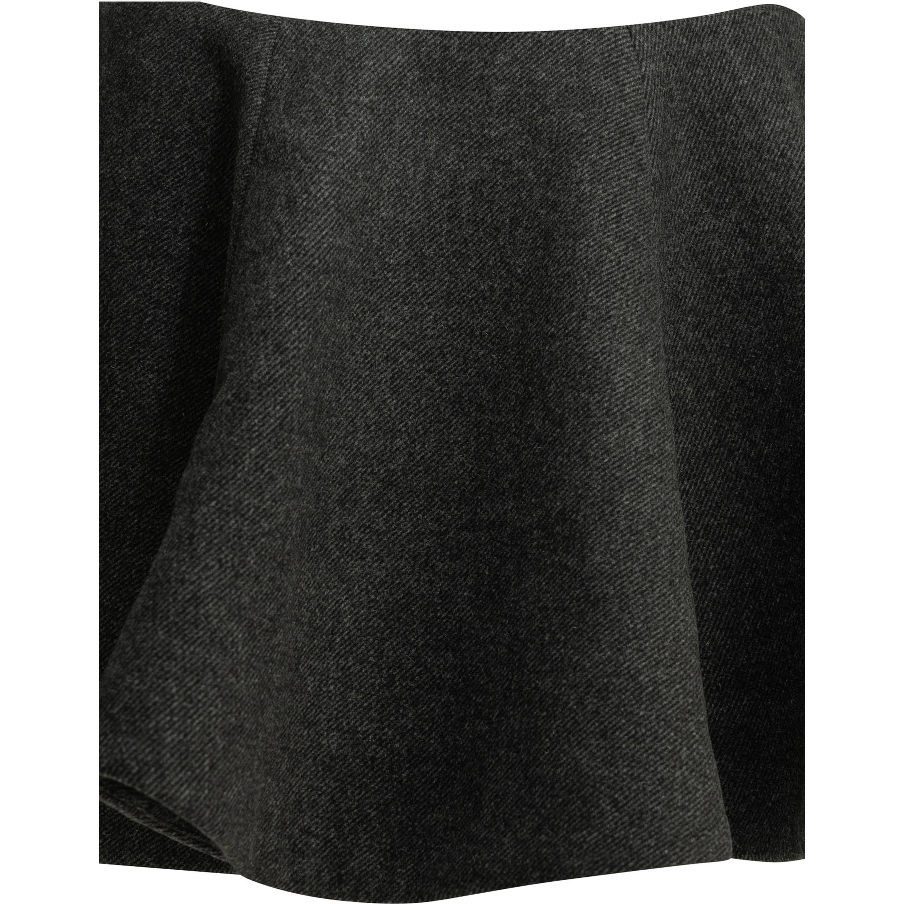Flared wool miniskirt