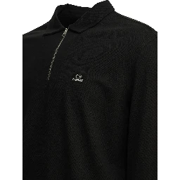 Half-zip polo shirt with logo