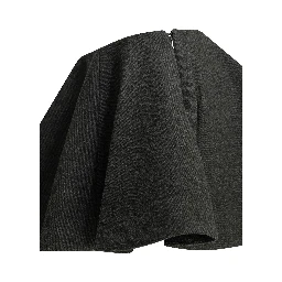 Flared wool miniskirt