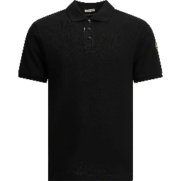 Button-down polo shirt with logo
