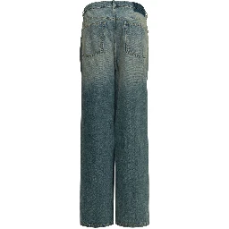 "Wrap" Wide-Leg Jeans