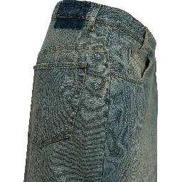 "Wrap" Wide-Leg Jeans
