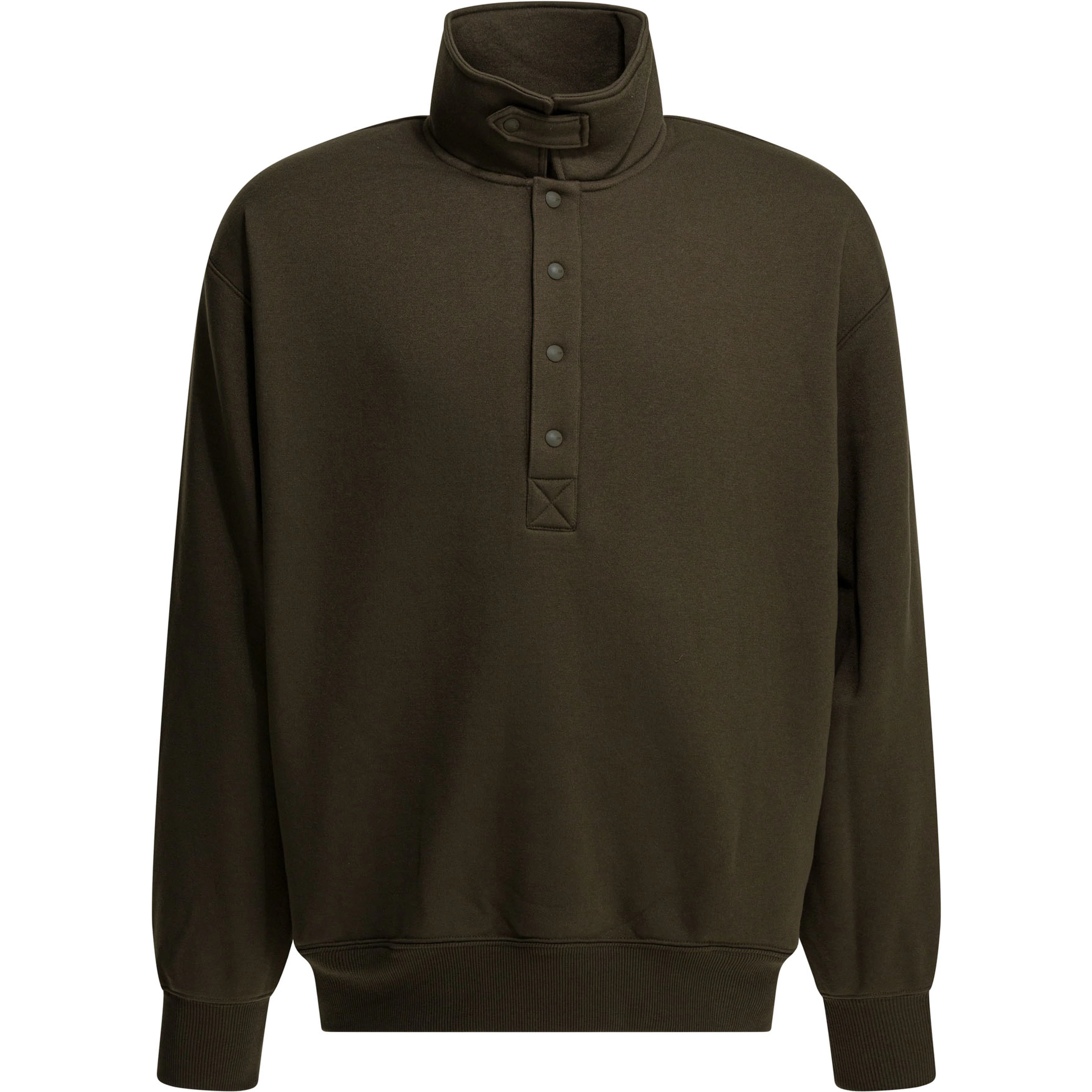 Sweatshirt with half button closure