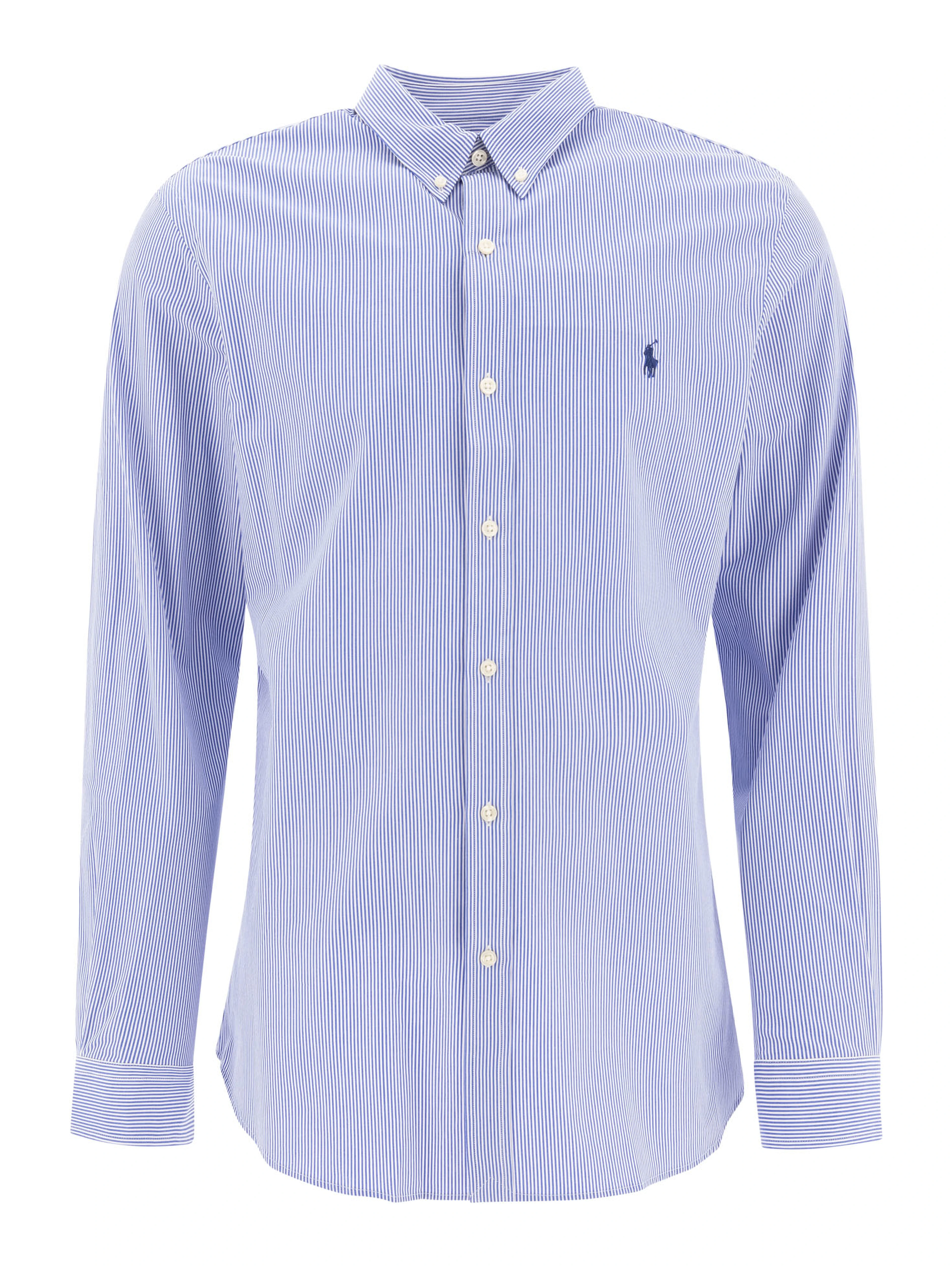 Casual slim-fit stretch shirt with logo